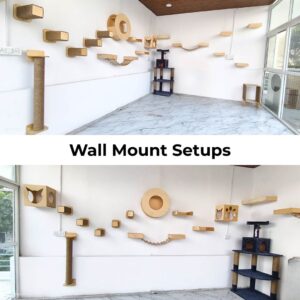Custom Wall-Mount Cat Play Area Package – Modular Climbing Shelves, Steps & Beds (Quotation on Request)