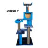 Royal Retreat 5ft Cat Tower Condo with Hammock & Scratching Poles – Compact Tree for 1–3 Cats