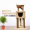 Misty’s Penthouse 3.5ft Cat Tower Condo with Scratcher – 4 Resting Spots, Ideal for 1–3 Cats