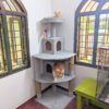 Capachinu 5ft Cat Tree Condo House with Dual Hideouts & Scratching Posts – Ideal for 2-3 Cats