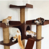 No-fur Marshmellow Cat Tower Condo Scratcher - 6ft tall outdoor structure - Easy Cleaning
