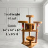 Imarti Condo Cat Tower Scratcher – 4ft Tall Multi-Level Cat Tree with Baskets, Condo & Jute Scratching Poles
