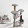Imarti Cat Tower – 4ft Tall Jungle-Inspired Cat Tree with Plush Baskets & Scratching Posts