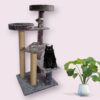 Peppermint 4ft Basket Cat Tower with Scratching Poles – No Condo Design for Window Lounging & Bird Watching