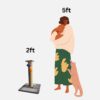 2ft Vertical Cat Scratching Pole – Jute Rope Cylinder with Fur Base – Easy Assembly – Replaceable Pole