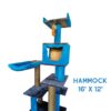 Royal Retreat 5ft Cat Tower Condo with Hammock & Scratching Poles – Compact Tree for 1–3 Cats