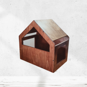 Wall-Mounted Cat House – Enclosed Wooden Hideout for Cats & Kittens (18"x12"x18") - Beige, dark brown or black