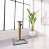 2ft Vertical Cat Scratching Pole – Jute Rope Cylinder with Fur Base – Easy Assembly – Replaceable Pole