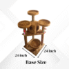 Imarti Condo Cat Tower Scratcher – 4ft Tall Multi-Level Cat Tree with Baskets, Condo & Jute Scratching Poles