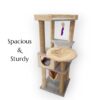 Lola’s Condo 5ft Cat Tower with Hammock, Scratching Poles & Top Basket – Multi-Level Tree for 1–3 Cats