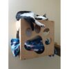 Cat Box Wall Mount with Paw Window – Elevated Birdwatching Perch for Cats (14"x14"x12")