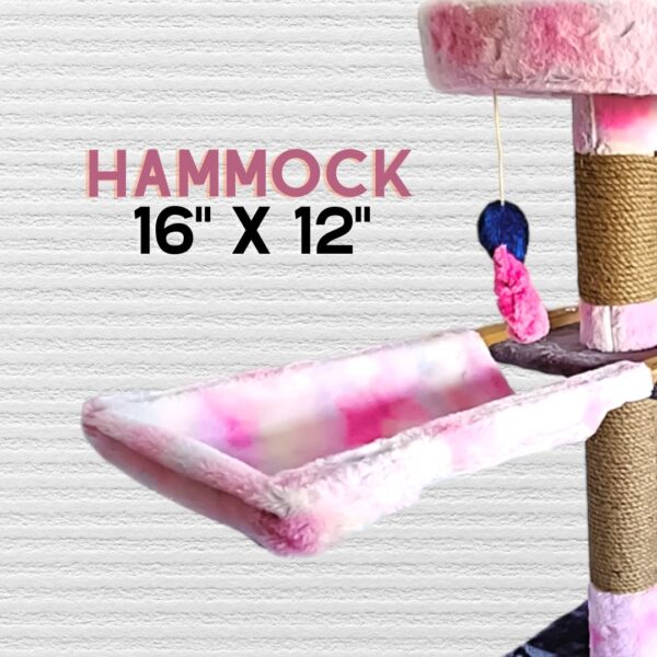 Marshmellow Super Duper Deluxe 6.5ft Cat Tower Condo with Baskets, Hammocks & Scratcher – For Multi-Cat Homes