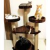 Imarti Cat Tower – 4ft Tall Jungle-Inspired Cat Tree with Plush Baskets & Scratching Posts