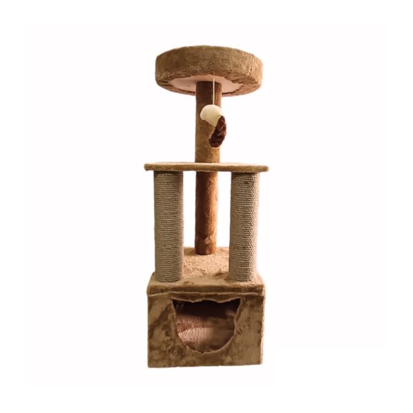 Double Truffle 43" tall Cat Tower Condo Scratcher for adult cats and kittens