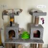 Snowfall 4ft Cat Tower Condo House with Dual Boxes & Scratch Posts – Ideal for Multi-Cat Homes