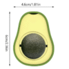 Avacado Catnip Ball Toy for Cats Interactive Cat Toy Rotating Paw Catnip Ball Kitten Pet Self-Healing Cleaning Teeth Chew Toys Cat Wall Treats for Cats Lick