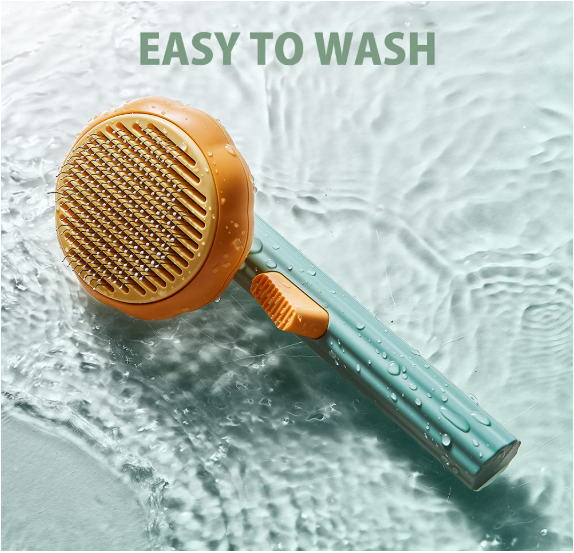 Premium Self-Cleaning Pet Brush for Cats & Dogs – Gentle Grooming & Massage Tool