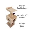 Chota Jamun 3.5ft Cat Tower with Condo – Soft Furry Climbing Tree for 1–3 Cats