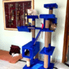 Marshmellow Super Deluxe 6ft Cat Tower Condo Scratcher – 3 Top Platforms, Hammock – Ideal for 2-5 Cats