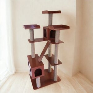 No-fur Marshmellow Cat Tower Condo Scratcher - 6ft tall outdoor structure - Easy Cleaning