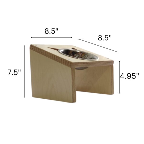 single slant feeder 2 ErgoFeed Slanted Cat Feeder – Elevated Wooden Bowl Stand for Neck Relief
