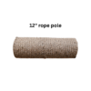 12-Inch Replacement Cat Scratching Post Pole – Compatible with Amazon Basics Cat Towers | Thick Cardboard Tube with Plywood Caps & Durable Jute Rope