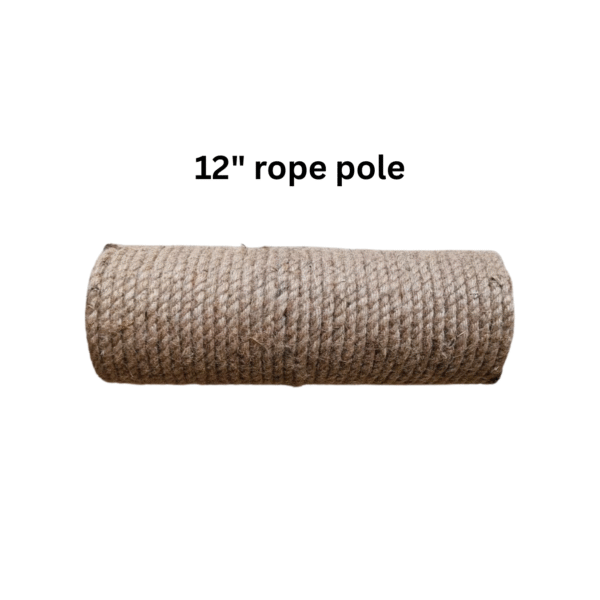 12-Inch Replacement Cat Scratching Post Pole – Compatible with Amazon Basics Cat Towers | Thick Cardboard Tube with Plywood Caps & Durable Jute Rope