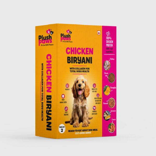 Chicken Biryani with Collagen for Big Cats and Dogs – Protein-Rich, Skin & Joint Care