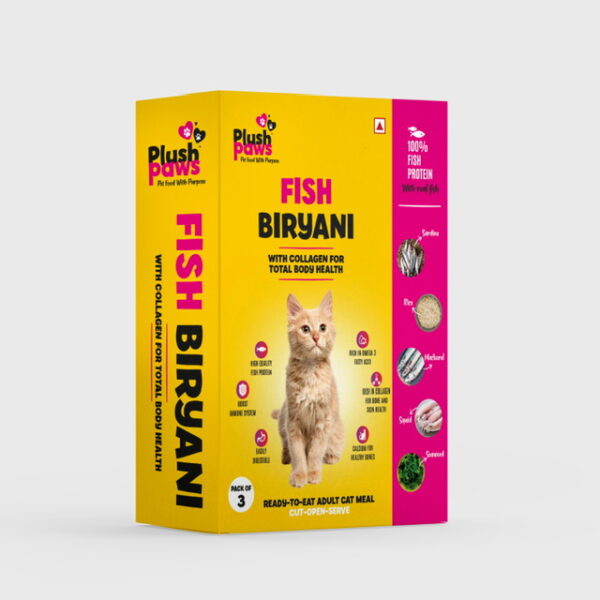 Fish Biryani with Collagen for Cats – Protein-Rich, Skin & Joint Care