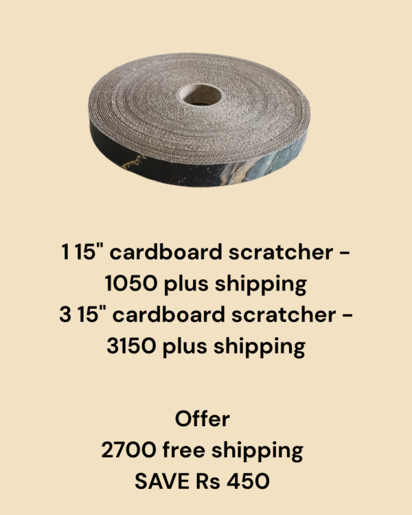3 x 15 Circle Cardboard scratchers COMBO pack Purrly Circle Cardboard Cat Scratcher – Set of 3 | Dual-Sided | 15″ Diameter | Save More